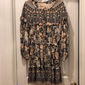 SPELL & THE GYPSY MINI DRESS in blue/tan NWOT sz XXL